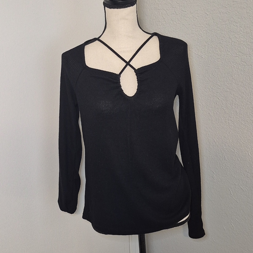 Black Strappy Women's Top